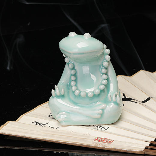 省大师雷慧仙出品修行蛙茶宠摆件 商品图2