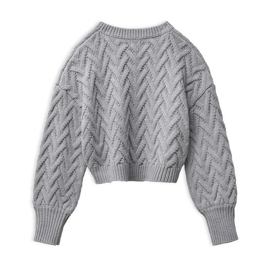 马登美式阿兰绞花毛衣冬季女复古编织麻花针织衫休闲长袖内搭套指毛衫 商品图5