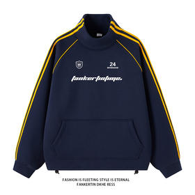 【加绒】【新款DSY】大依优型大码加绒立领套头卫衣长袖加肥加大休闲运动上衣男打底衫胖子冬季保暖