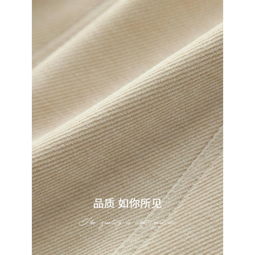 COCOBELLA设计感拼接灯芯绒阔腿裤垂坠拖地加厚休闲裤PA3052 商品图4