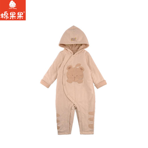 棉果果冬季新品专柜同款彩棉偏襟夹棉连体衣M401720899609 商品图2