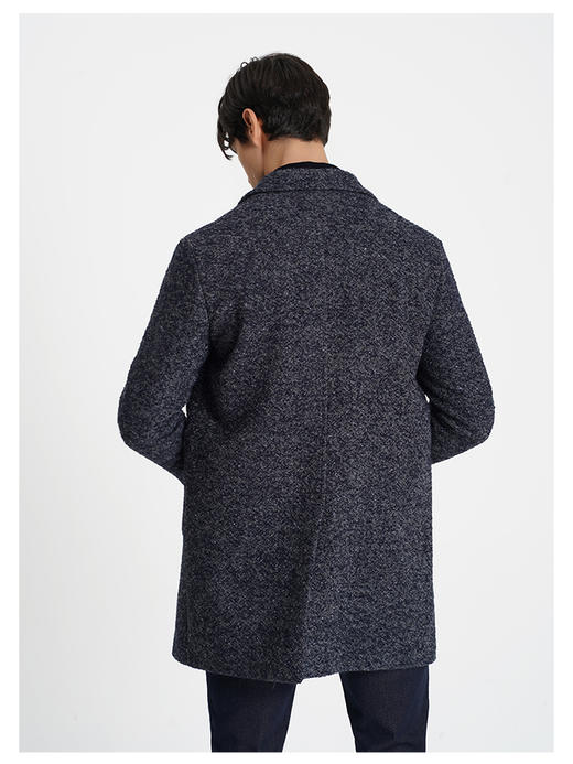 callisto高智系列藏青色羊毛混纺大衣 商品图4