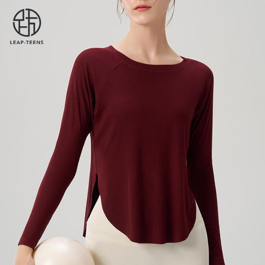 跃牌【安琪拉系列】秋季新款裸感瑜伽服女宽松性感露肩瑜伽上衣CX7405 商品图2