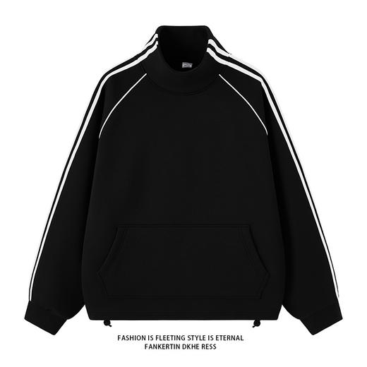 【加绒】【新款DSY】大依优型大码加绒立领套头卫衣长袖加肥加大休闲运动上衣男打底衫胖子冬季保暖 商品图4