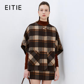 EITIE爱特爱冬季新款复古时髦个性斗篷显瘦大衣外套7614334