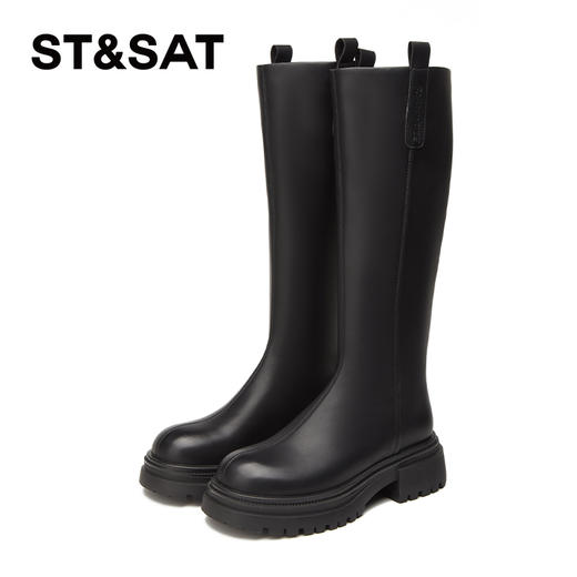 星期六时尚百搭保暖绒里显瘦美腿长靴SS341190Q9 商品图9