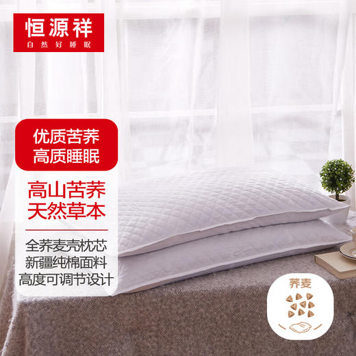 恒源祥SLZX17全荞麦枕（可脱卸）白色 商品图0