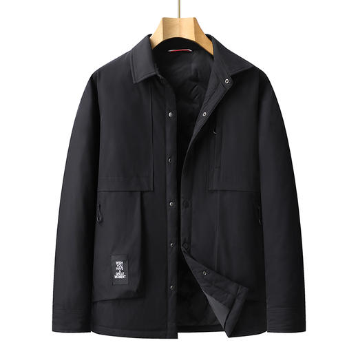 【特大码】【新款DPX】大依优型大码潮款翻领工装羽绒服鸭绒外套休闲胖子大码男休闲宽松加肥加大上衣 商品图2