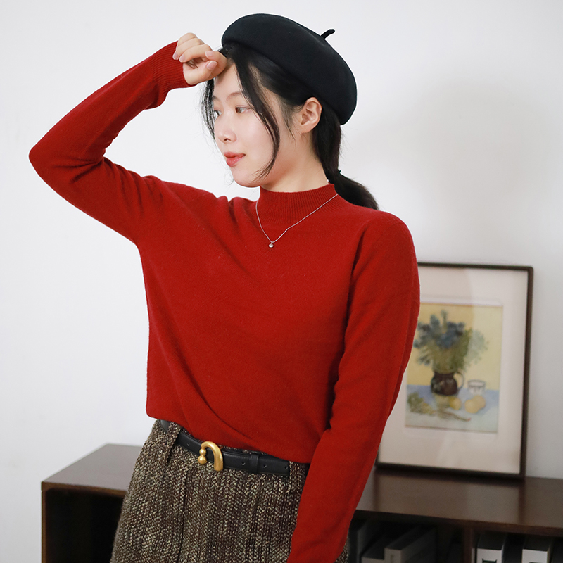 男女款圆领、V领、半高领，多色可选丨狂野橘子纯羊毛衫，S-3XL