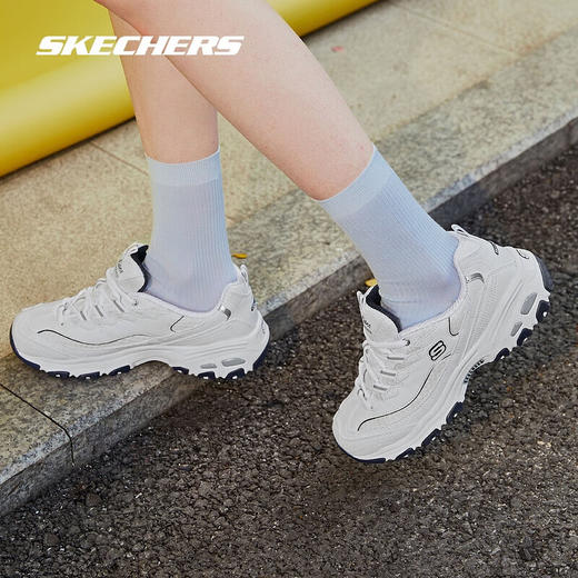 斯凯奇Skechers女鞋白色熊猫鞋女*休闲鞋子透气运动鞋99999863 商品图0
