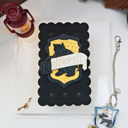哈利波特赫奇帕奇徽章Emoji方形蛋糕 商品图4