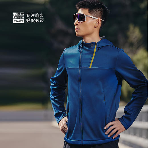 必迈运动保暖连帽夹克24新款男女秋冬跑步上衣户外防风休闲外套 商品图8