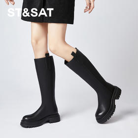 星期六时尚百搭保暖绒里显瘦美腿长靴SS341190Q9