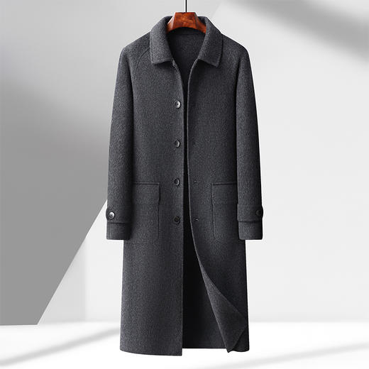 【100%羊毛】【新款DAB】大依优型大码男装羊毛呢双面呢大衣大衣外套手工呢子中长款胖子休闲男士 商品图2