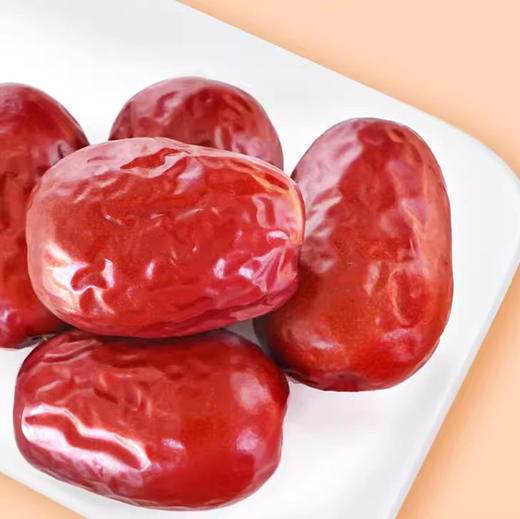 【皮薄肉厚！新疆和田红枣】新疆和田枣果形大、颗粒饱满、果肉厚实、皮薄核小，口味更甜醇，特产骏枣零食大枣，干果煲粥煮汤大红枣L 商品图2