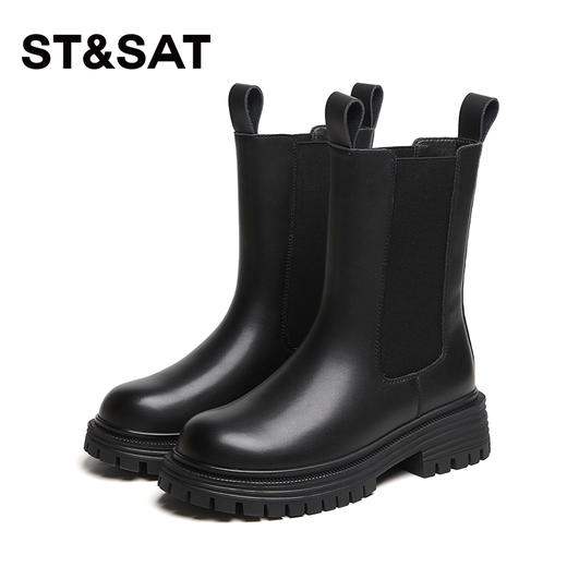 星期六极简风百搭加绒厚底切尔西SS341180UY 商品图8