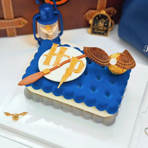 哈利波特拉文克劳金色飞贼Emoji方形蛋糕 商品图4