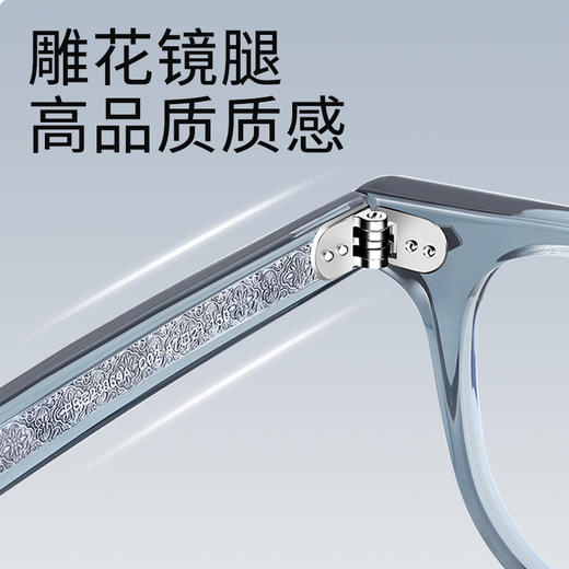 普莱斯光学镜框PBG23069A   学院风素颜小蓝框 雕花镜腿 高品质板材 男女同款 四色可选 商品图5