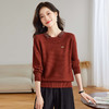 CC-JDS-890     polo翻领薄羊毛针织衫女春秋2024初秋爆款宽松毛衣女打底内搭上衣 商品缩略图3