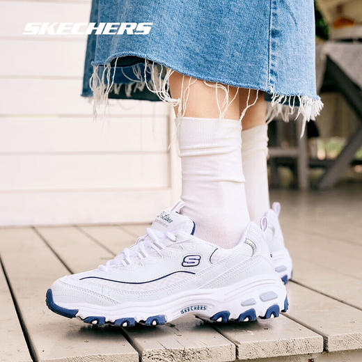 斯凯奇Skechers女鞋白色熊猫鞋女*休闲鞋子透气运动鞋99999863 商品图1