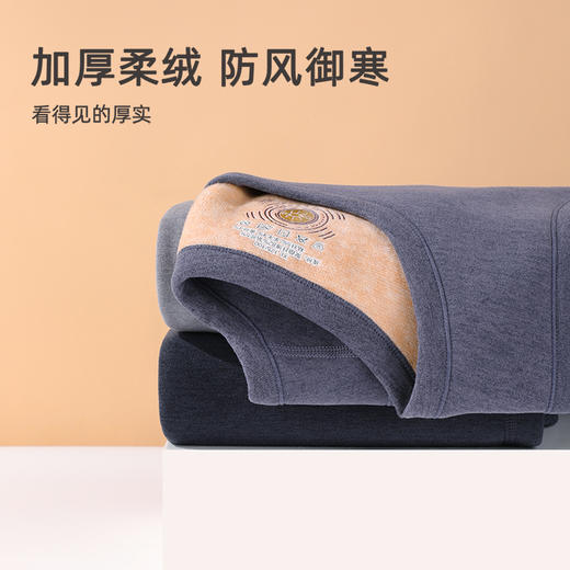 雅黛丽保暖上衣男加绒加厚含羊毛蚕丝打底背心马甲内穿秋冬季抗寒 商品图2