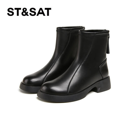 星期六通勤百搭简约绒里时尚短靴SS341180UX 商品图9