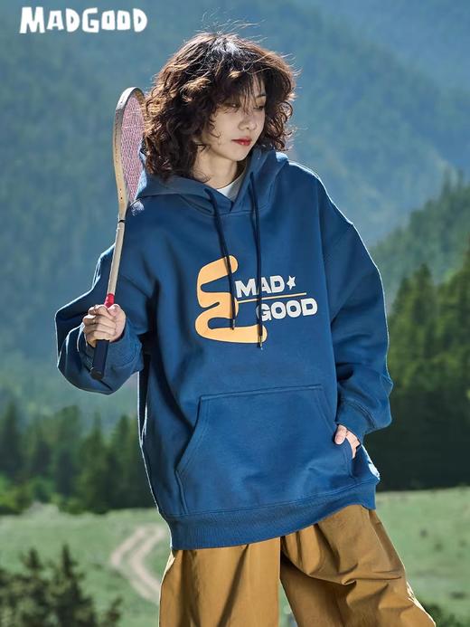 马得工地/MDGDWY243170/撞色logo印花连帽卫衣 商品图0