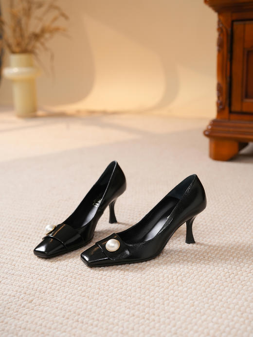 豪麟名鞋LORIBLU女鞋皮鞋羊皮革LR230P黑色 商品图2