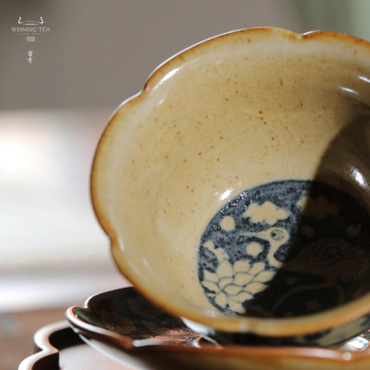 问鼎旗下留青汝瓷椒唐清音盖碗（一路莲科）（缺货） 商品图3