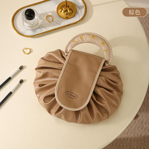 【轻松收纳！甜甜圈设计】懒人化妆包女新款大容量旅行收纳袋平铺抽绳化妆品洗漱包男。ry 商品图4