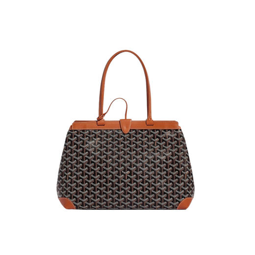 GOYARD Bellechasse Biaude Y字老花满印遮蔽设计 帆布拼皮 托特包Tote包购物袋单肩手提包 小号 女款（CB） 商品图3