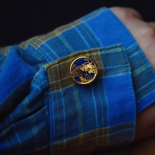 龢盒原创 风生水起·游龙袖扣 商品图4