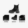 千百度厚底拼接切尔西靴女冬季烟筒靴保暖单靴A24537301 商品缩略图3