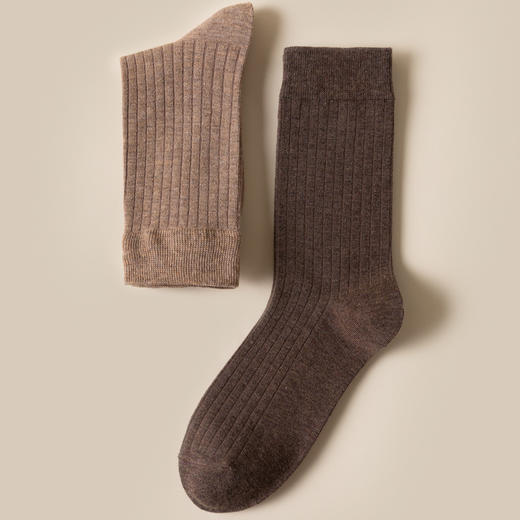 袜子男秋冬 新款商务袜男款 纯色简约男袜男士中筒袜 防臭透气袜子 商品图1