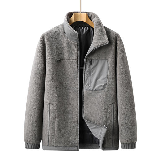 【特大码】【新款DPX】大依优型大码潮款颗粒绒立领羽绒服鸭绒外套休闲胖子大码男休闲宽松加肥加大上衣 商品图0