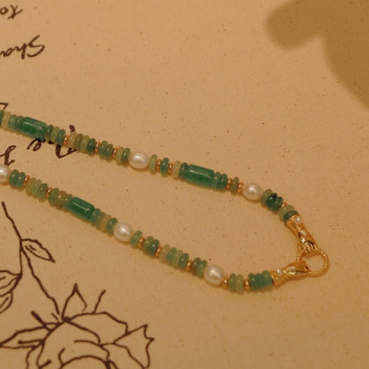 【甄珠贝】 财富与能量up 天然绿草莓水晶 + 沉淀心境的珍珠 喜欢就入手吧 非常好看 上身瞬间被提升内在能量和活力【适合送外宾】 商品图14