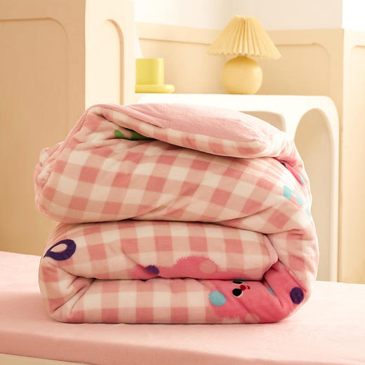 【幼儿园儿童专属】秋冬加厚牛奶绒三件套 保暖蓄热单被套、被套被芯 商品图2