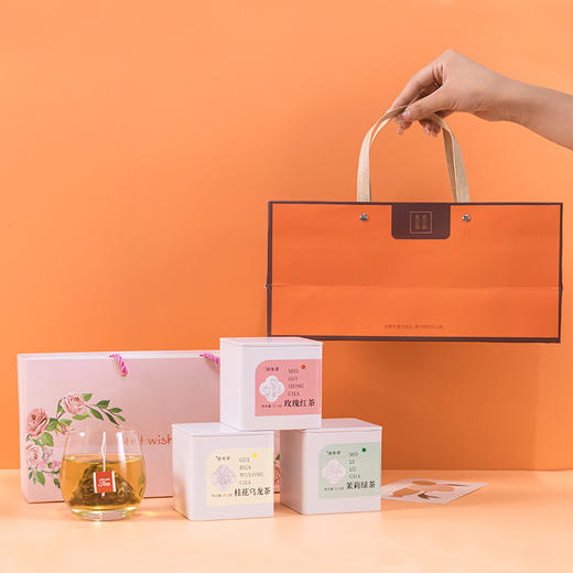 小罐装花茶礼盒玫瑰红茶绿茶教师节礼物茶叶伴手礼送员工妈妈送长辈公司创意礼品年会礼品 商品图1