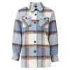 EITIE爱特爱冬季新款复古翻领撞色毛呢格子大衣外套7614330 商品缩略图5