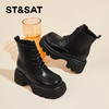 星期六英伦风复古机车加绒马丁靴SS341180HU 商品缩略图0