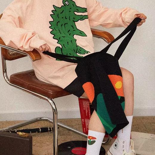 Mood Like Me/MKB2103/小花针织印花手提袋 商品图1