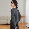 CC-JDS-8895圆领针织开衫外套女2024春秋冬厚款宽松百搭短款毛衣外搭早秋上衣 商品缩略图3