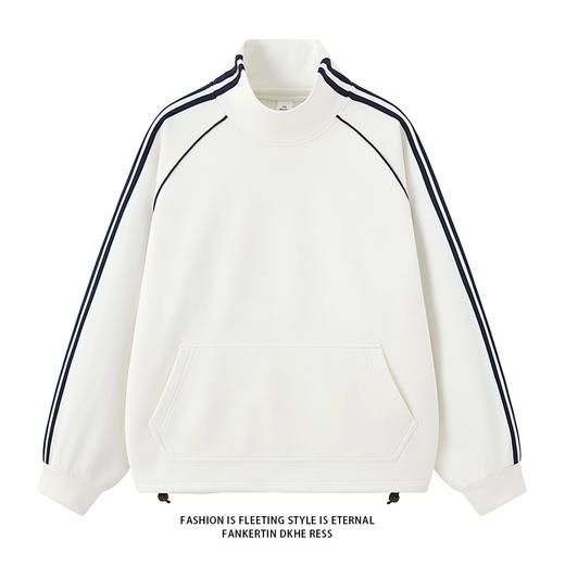 【加绒】【新款DSY】大依优型大码加绒立领套头卫衣长袖加肥加大休闲运动上衣男打底衫胖子冬季保暖 商品图3