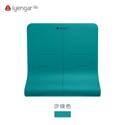 艾扬格 lifeA3089 体位线加宽瑜伽垫 防滑防汗 土豪橡胶瑜珈垫 尺寸：185*68cm 4mm 商品图2