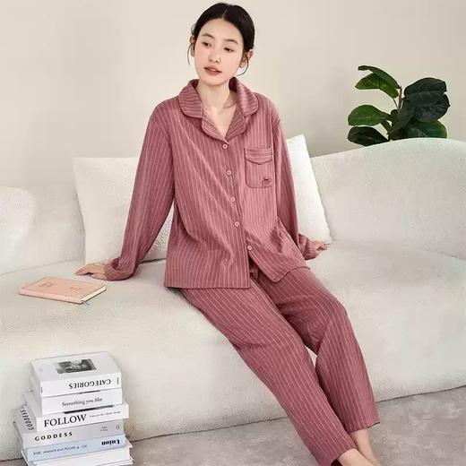 康妮雅女式长袖长裤开襟套装 商品图0