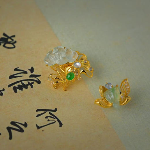 龢盒原创 一池明月浸荷花可拆多用胸针 商品图2