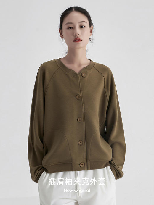 weyo秋冬女款百搭羊毛暖绒开衫插肩袖夹克外套880062 商品图0