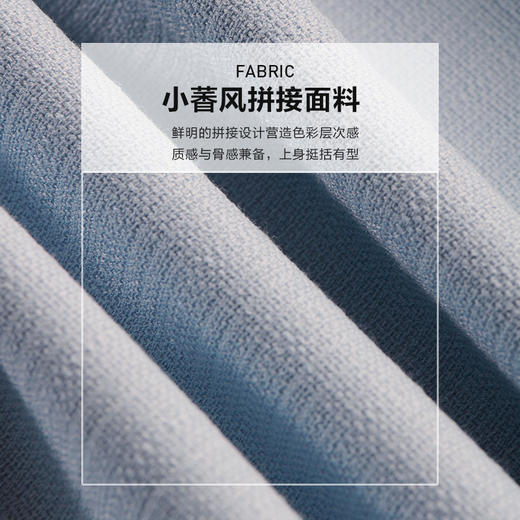 未风蓝色假两件连衣裙女早春2025春季新款女装气质小香风显瘦裙子 商品图4