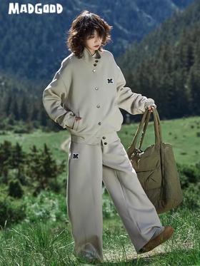 马得工地/MDGDWY243138/空气层立领卫衣开衫