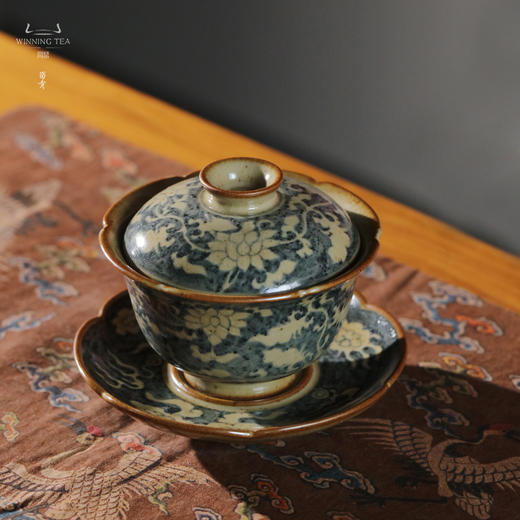 问鼎旗下留青汝瓷椒唐清音盖碗（凤凰于飞） 商品图4